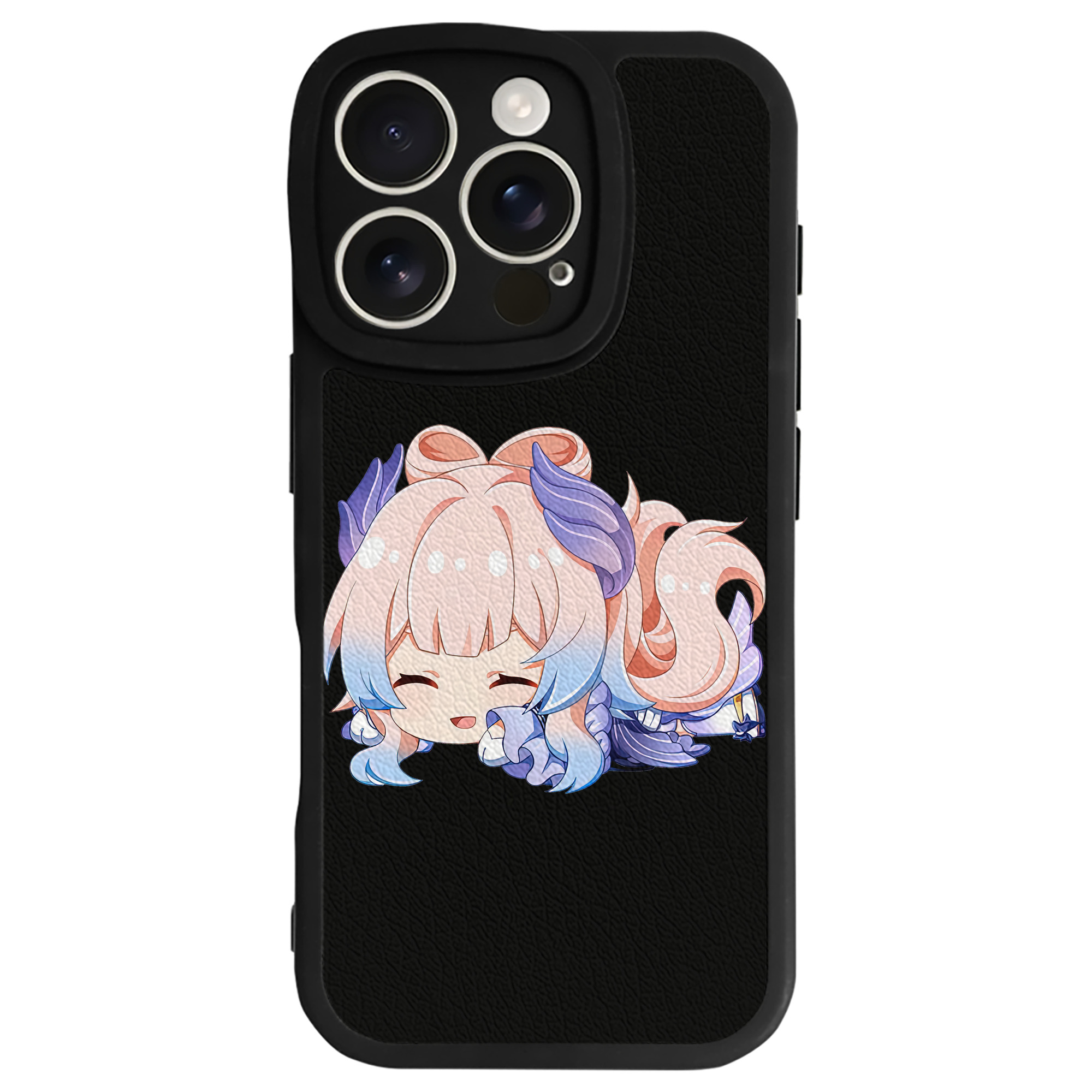 げんし神 珊瑚宮心海 サンゴノミヤ・ココミ genshin Sangonomiya Kokomi 【iPhone 16シリーズ対応】シリコンスマホケース（レザー調） 材質：シリコン
